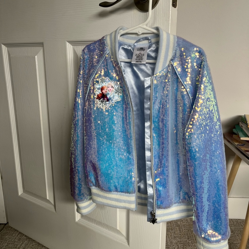 Disney Frozen sequined bomber jacket
